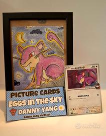 Pokemon - pitcture cards Rattata eggs in the sky