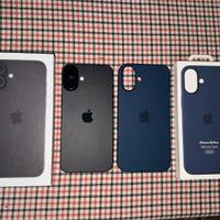 Iphone 16 plus nero 256gb + custodia apple