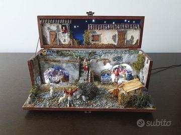 Presepe in cassetta legno