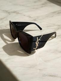 Occhiali da sole YSL Yves Saint Laurent neti e oro