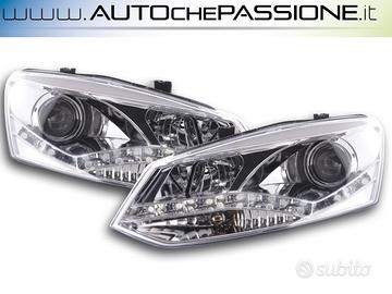 Fanali anteriori DAYLINE cromati led per VW POLO 6