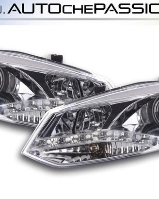 Fanali anteriori DAYLINE cromati led per VW POLO 6