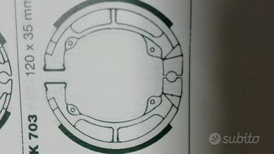 Ganasce ebc freno posteriore kawasaki kl250A3-A4/C