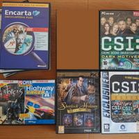 Lotto videogiochi pc CSI Sherlock Holmes + altro