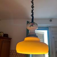 Lampadario in vetro anni 70