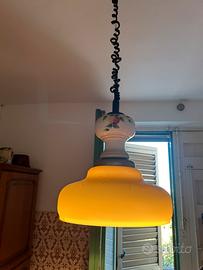 Lampadario in vetro anni 70