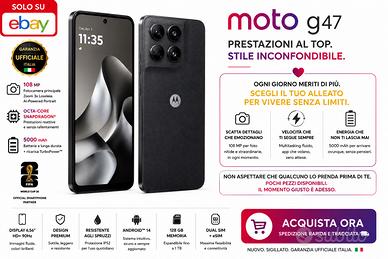 🔥Motorola G47 nuovo, con Moto l’AI, fotocam 108mpx