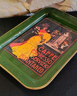 Vassoio Latta Epoca anni '50 '60 "Caffè Espresso"
