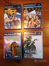 4 Giochi PS2 METAL GEAR 3 SPACE RACE BARBIE POKER