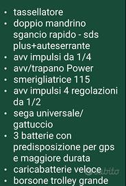 attrezzature a batteria wurth imballati