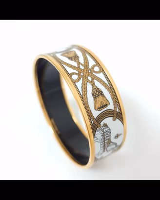 Bracciale Hermès metallo e smalto enamel bangle