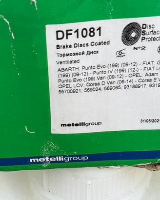 Dischi freni anteriore TRUSTING DF1081
