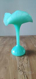 Vaso vetro soffiato "Fazzoletto" turchese