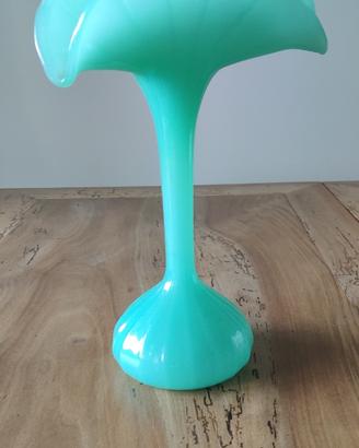 Vaso vetro soffiato "Fazzoletto" turchese