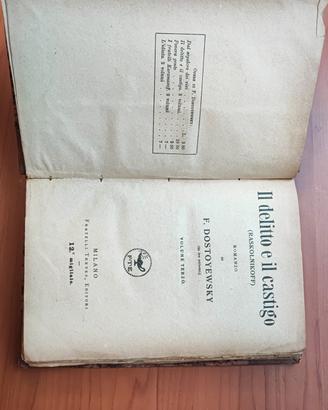 libro il delitto e castigo di Dostoewsky 1890