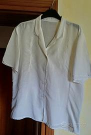 camicetta donna bianca maniche corte 