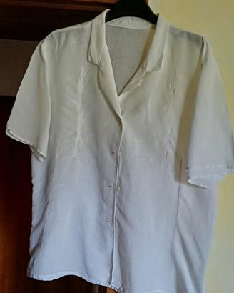 camicetta donna bianca maniche corte 