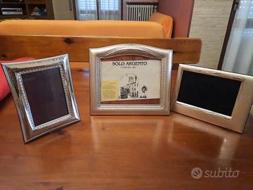 cornici fotograficche in argento