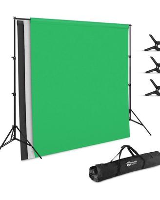 Kit fondale fotografico con supporto e sfondi