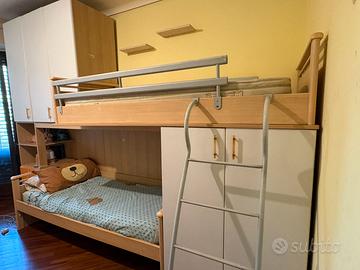 Cameretta con letto a castello
