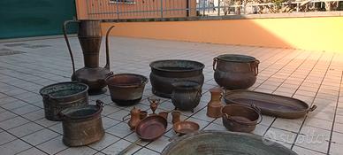 oggetti in rame stile rustico