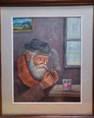 Quadro Olio Nazareno Fregosi "Il Filosofo"