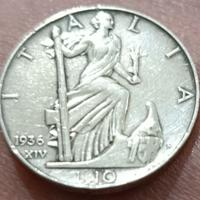 10 Lire 1936 in argento 