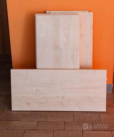 4 Ripiani per scaffalature in legno usati