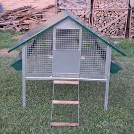 Pollaio in lamiera zincata 130P x 150L x 120H