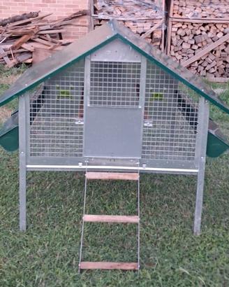 Pollaio in lamiera zincata 130P x 150L x 120H