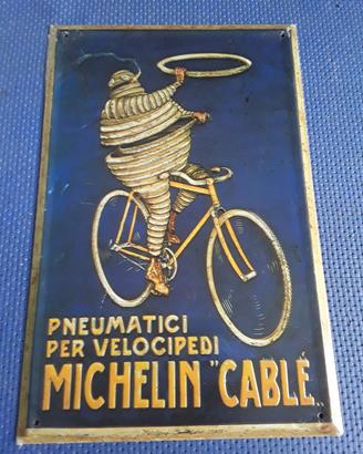 Targa pubblicitaria in latta Michelin 