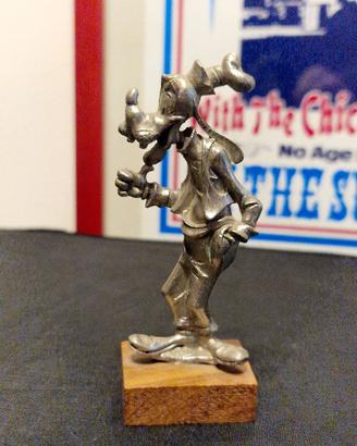 Pippo Statuetta in Peltro Vintage Disney