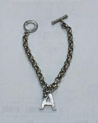 Bracciale rolo' con charm lettera A Raspini 
