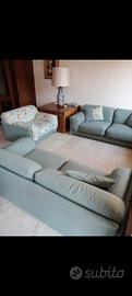 2 divani e 1 poltrona rifoderati
