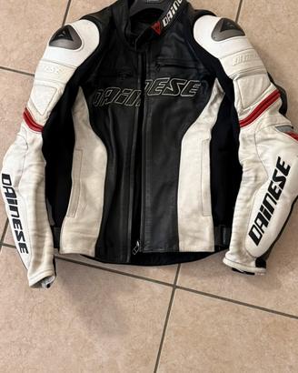 Giacca di pelle Dainese racing C2 NeraBianca Rossa