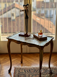 Tavolino Vintage Decorato Veneziano Fiorentino