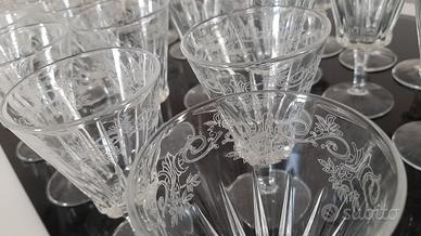 set calici eleganti incisi