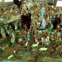 PRESEPE ARTIGIANALE IN CARTONE E CARTA COMPLETO