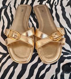 Sandali Zara n. 37 color oro