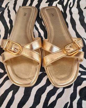 Sandali Zara n. 37 color oro