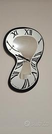 Orologio da parete design stile Dalì con specchio