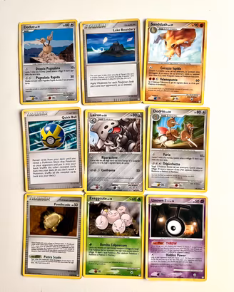 Lotto di 9 Carte Pokemon ex  Tesori Misteriosi
