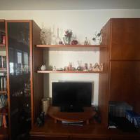 parete attrezzata color legno ciliegio