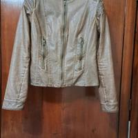 Giacca Biker Bata Ecopelle Marrone - Taglia S/40