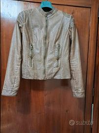 Giacca Biker Bata Ecopelle Marrone - Taglia S/40