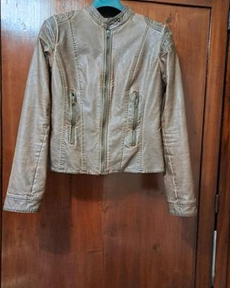 Giacca Biker Bata Ecopelle Marrone - Taglia S/40