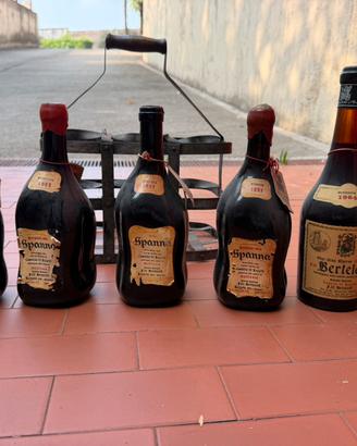 Lotto Vintage 6 Bottiglie di Vino D'Epoca