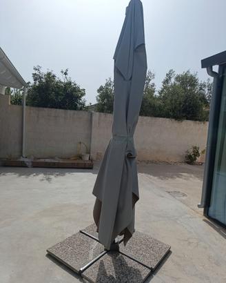 Ombrellone abbraccio deluxe, grigio 3x4