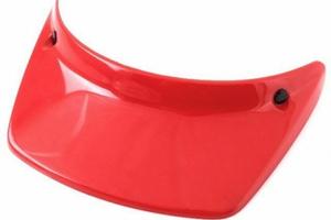Frontino casco cross epoca 2 bottoni rosso