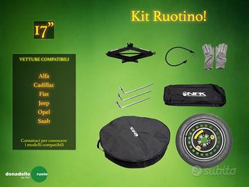 Kit ruotino di scorta da 17" Jeep Fiat e altre